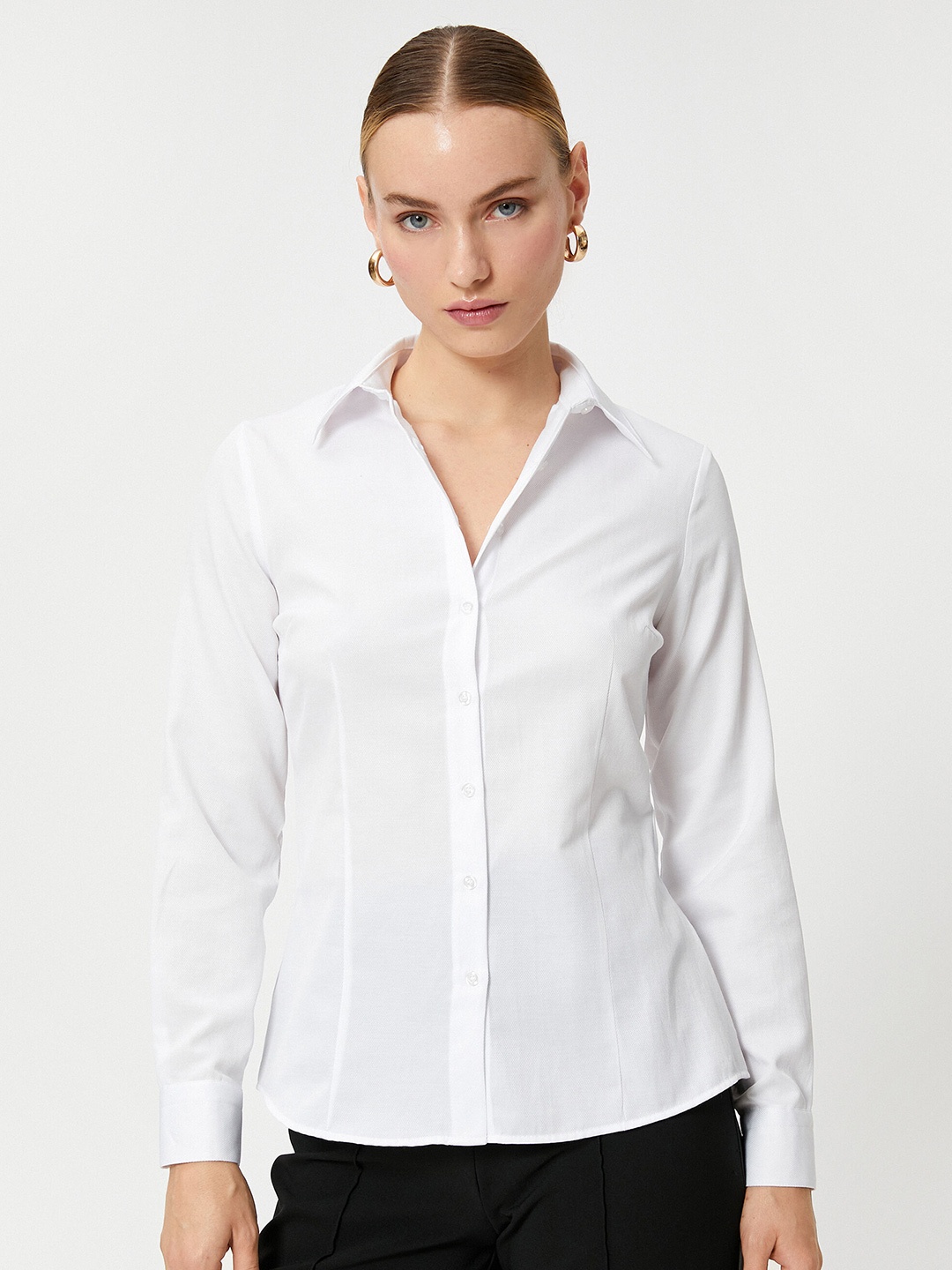 

Koton Spread Collar Casual Shirt, White