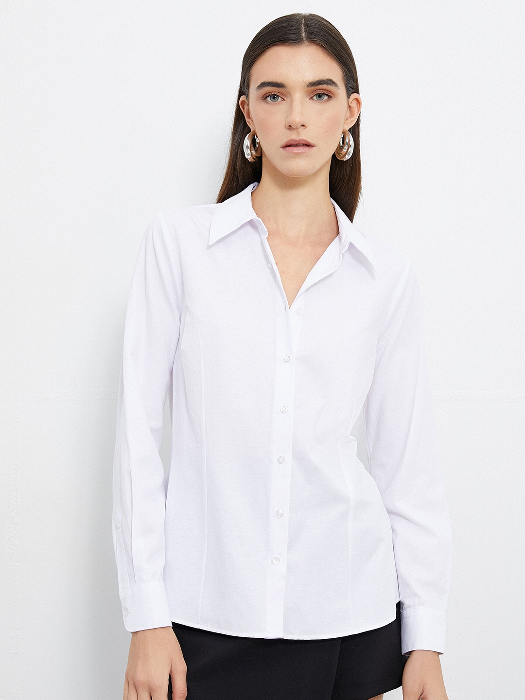 

Koton Spread Collar Casual Shirt, White