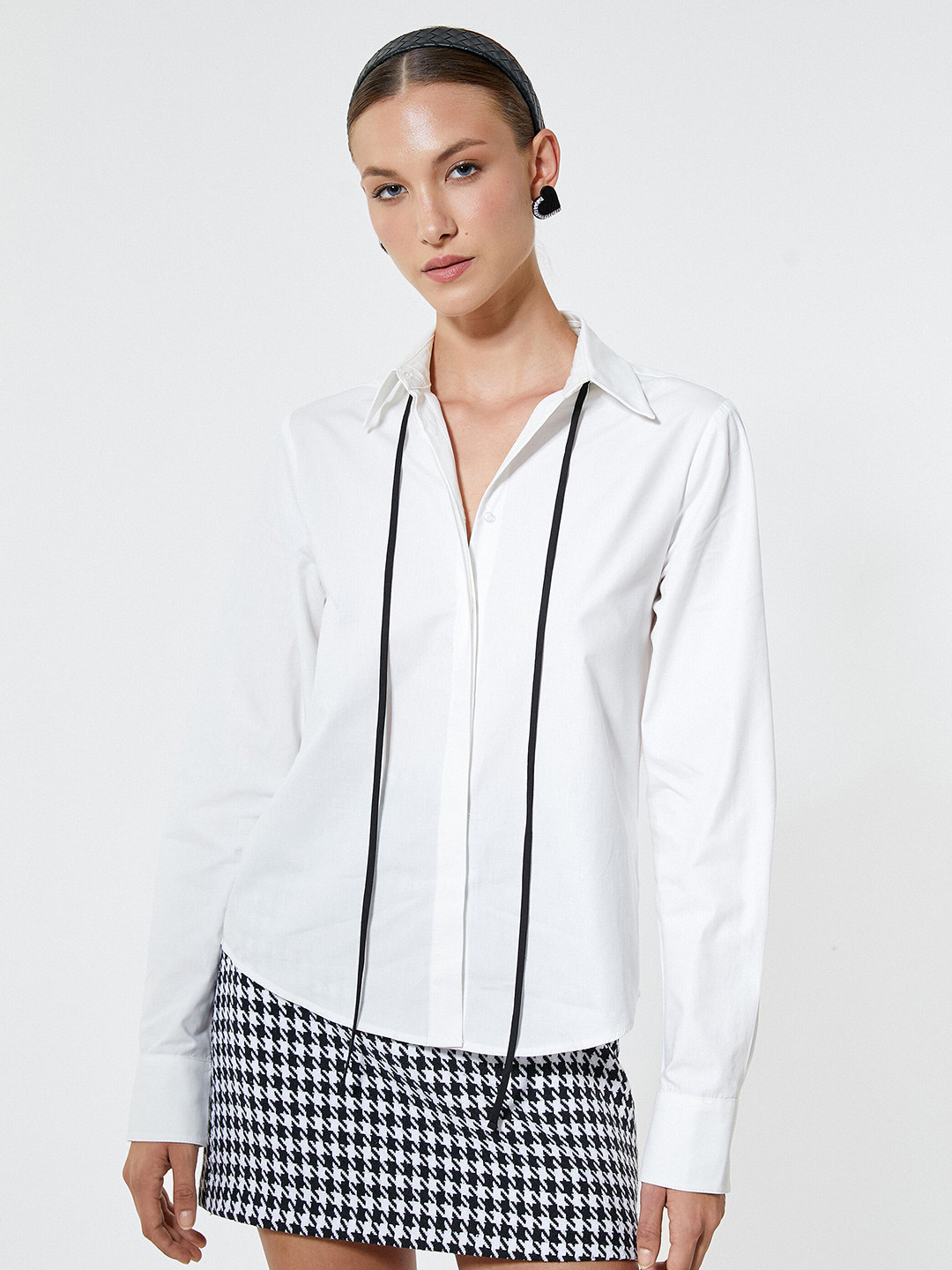 

Koton Women Opaque Classic Casual Shirt, White
