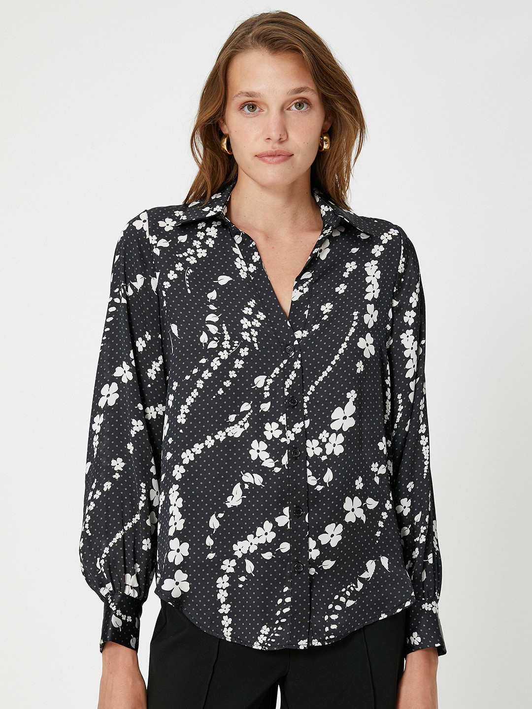 

Koton Abstract Printed Casual Shirt, Black