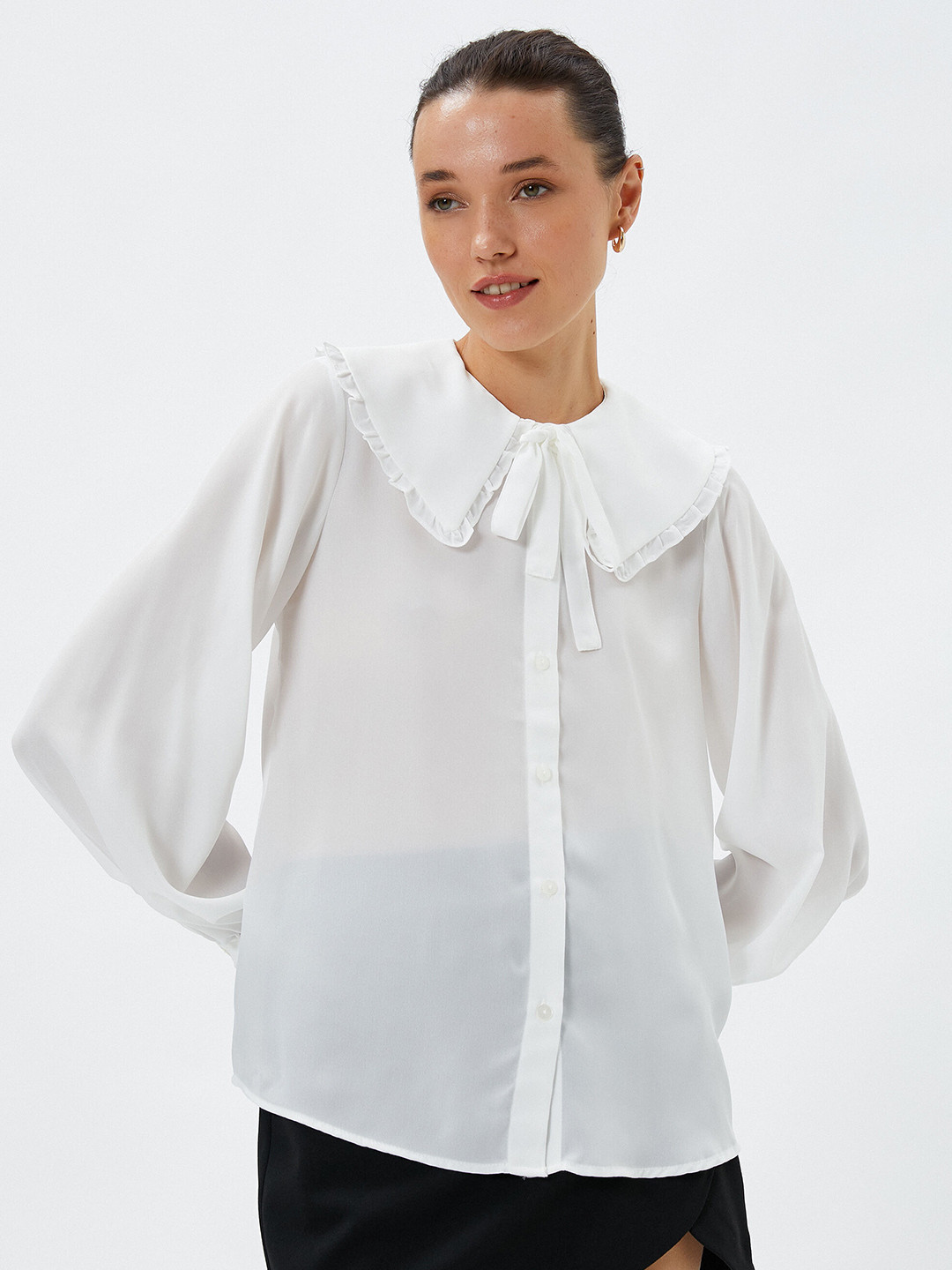 

Koton Peter Pan Collar Casual Shirt, White
