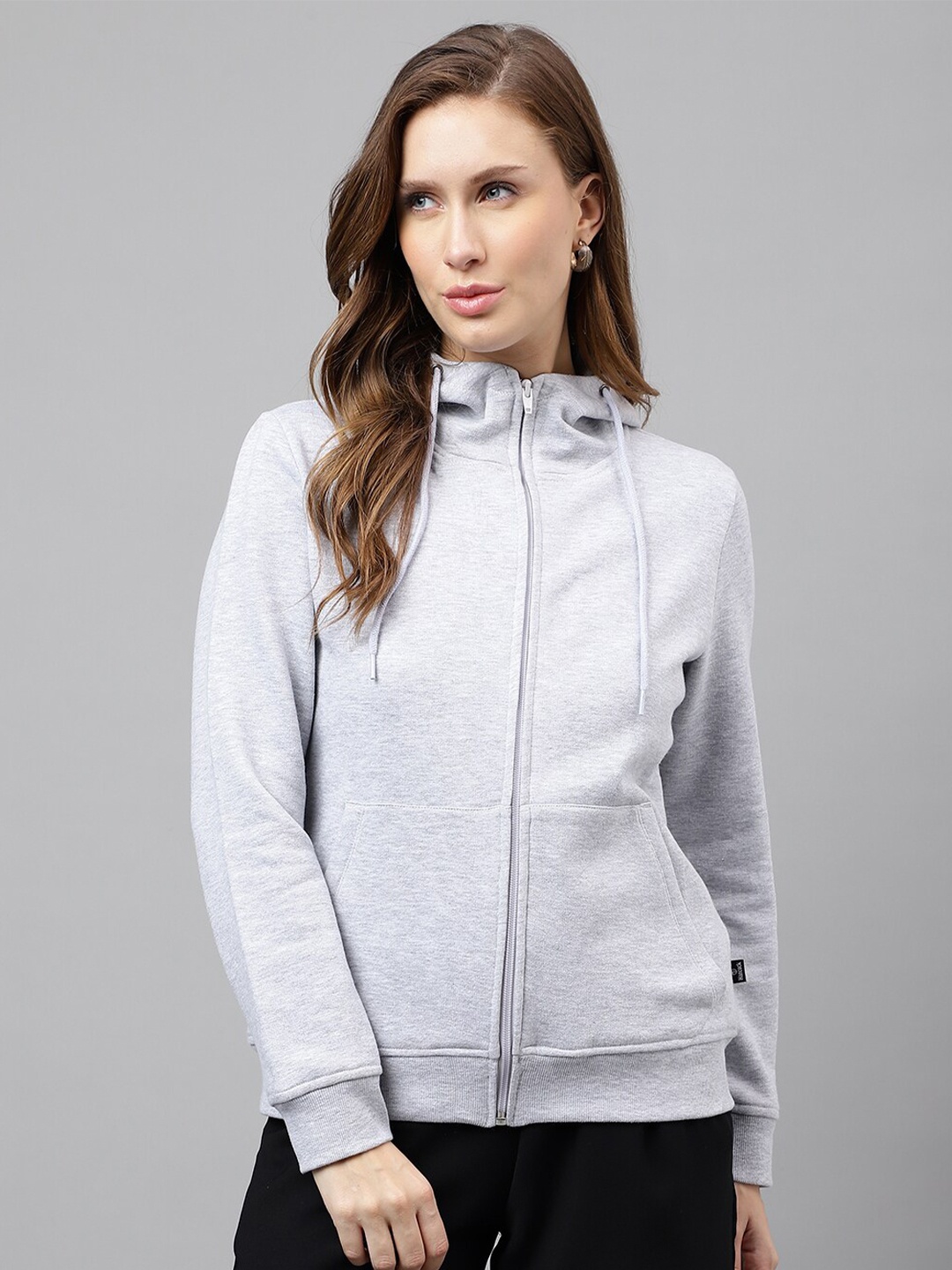 

Hancock Hooded Anti Odour Technology Fleece Front-Open Sweatshirt, Grey