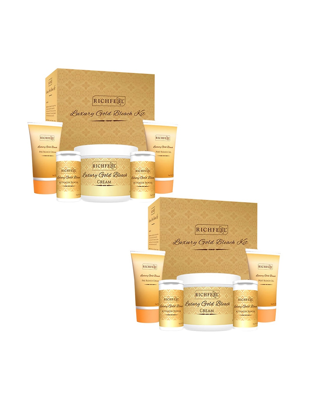 

Richfeel Set Of 2 Gold Bleach Kit - 320g Each, White