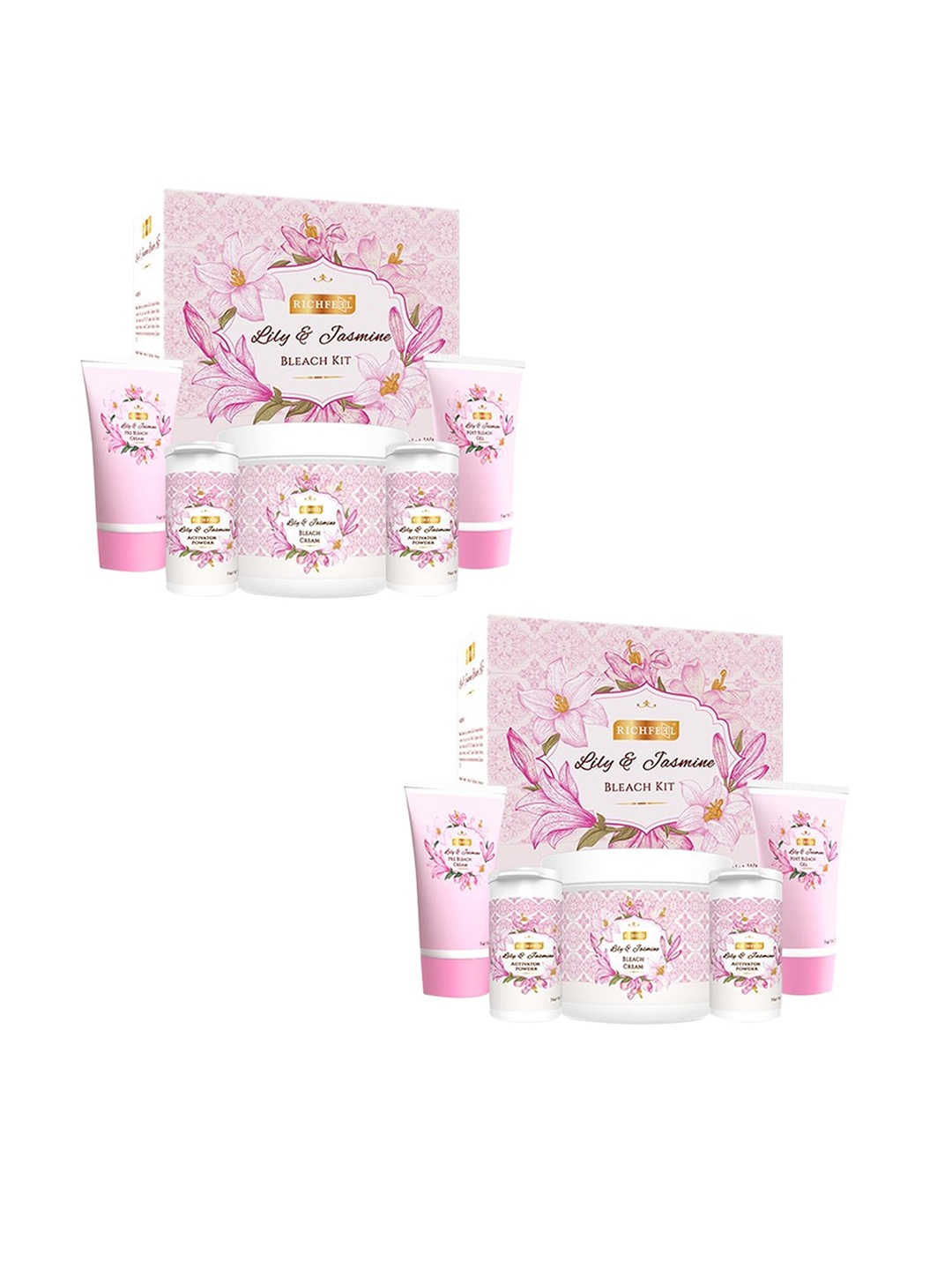 

Richfeel Set Of 2 Lily & Jasmine Bleach Kit - 320g x 2, White