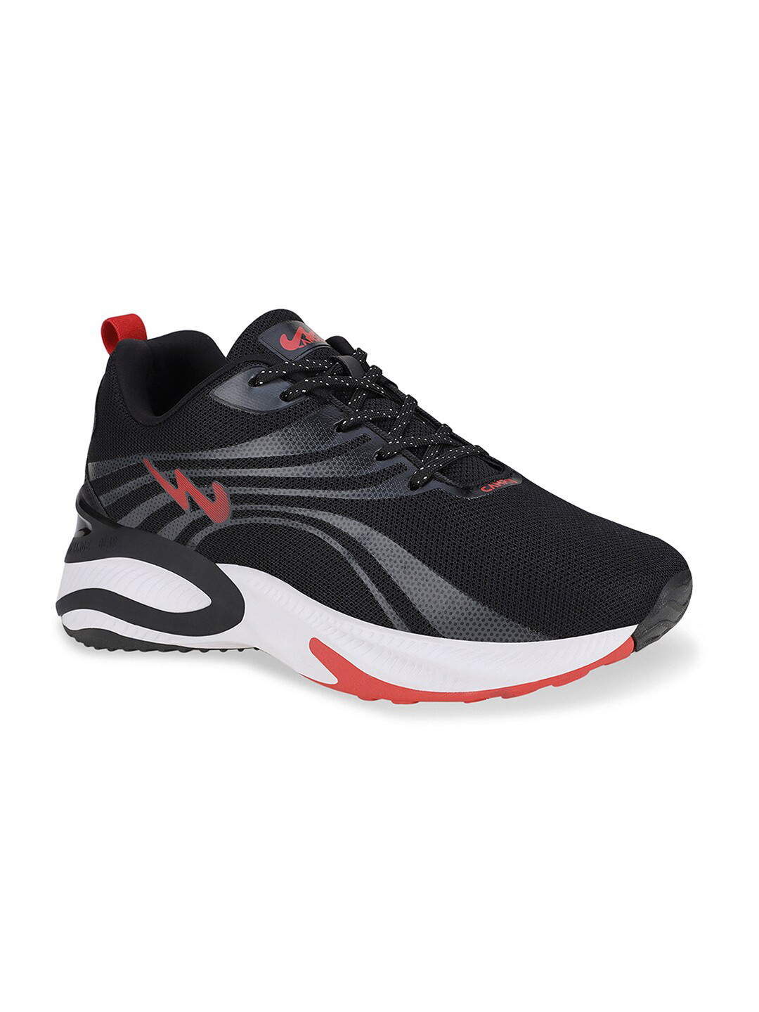 

Campus Men Lace-Up Running Shoes, Black