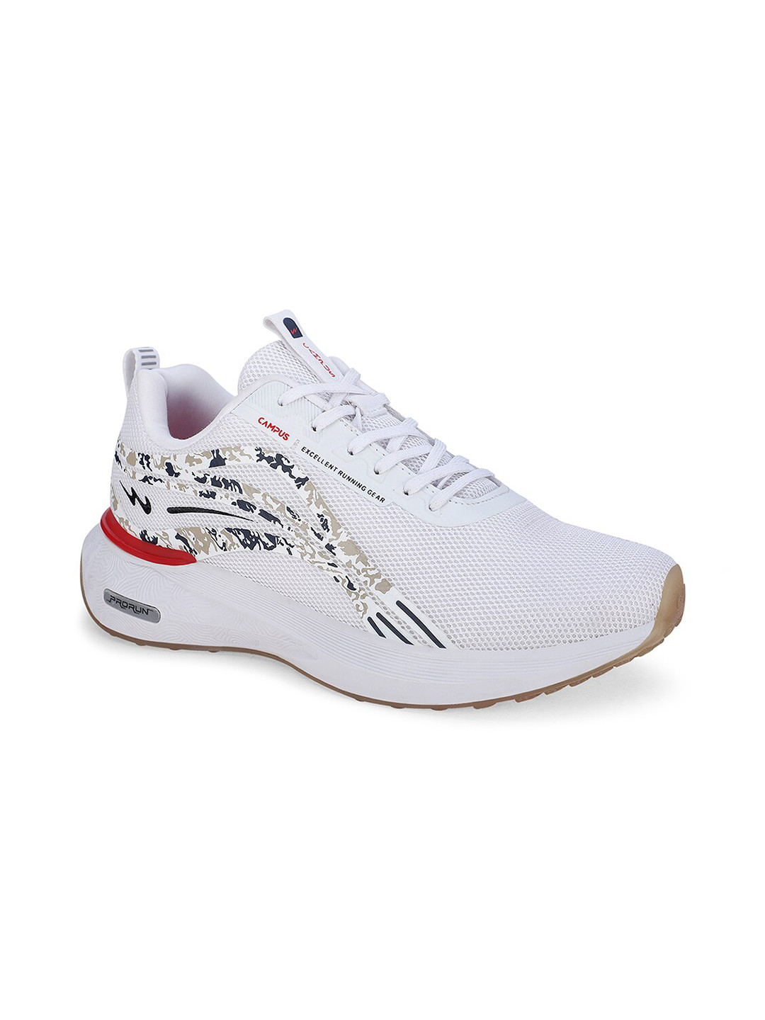 

Campus Men Signal Lace-Up Running Shoes, White