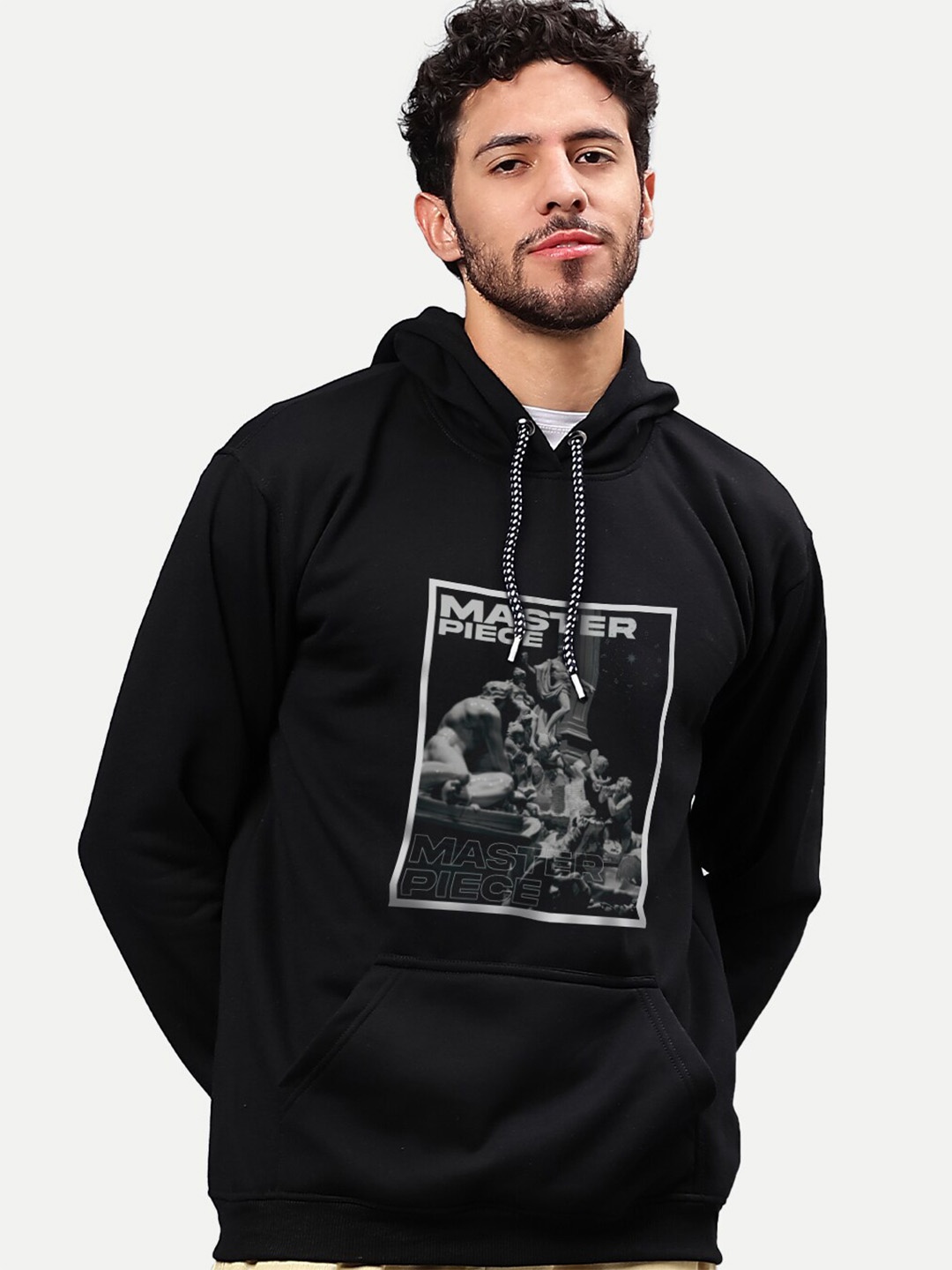 

Mad Over Print Graphic Printed Hooded Pullover Sweatshirt, Black