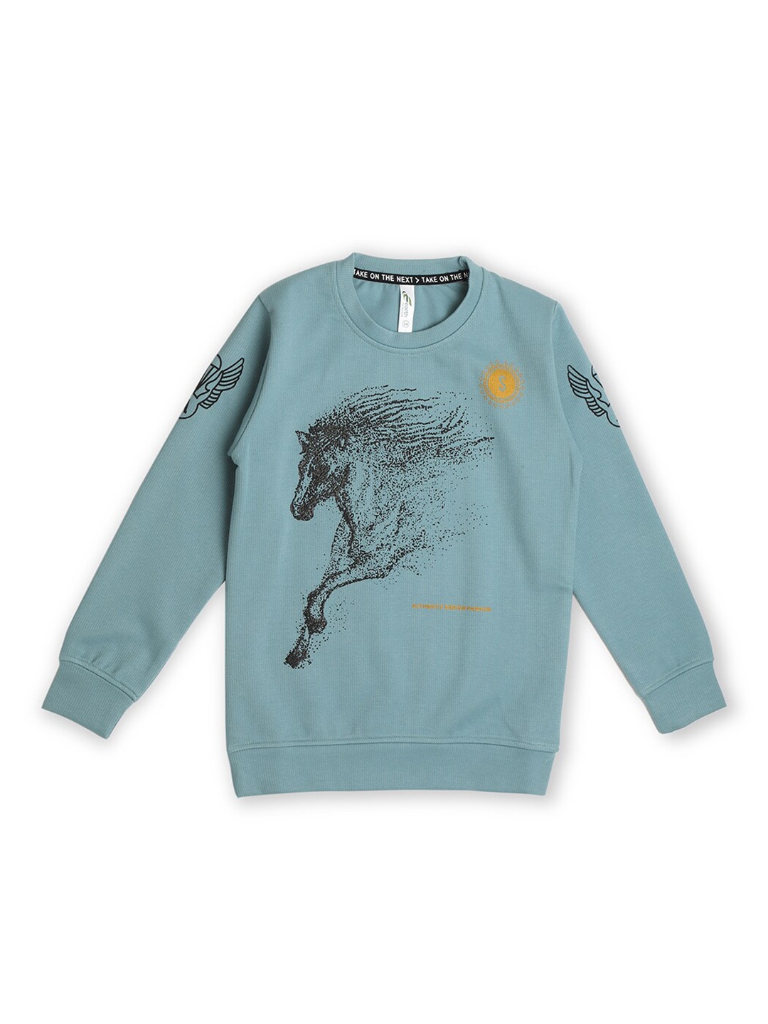 

earth conscious Boys Graphic Printed Pullover, Blue