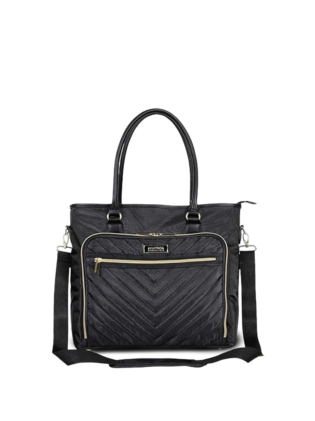 

Kenneth Cole Textured Structured Handheld Bag, Black