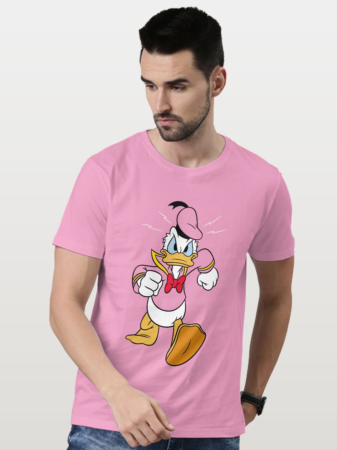 

macmerise Donald Duck Printed Bio Finish Cotton T-shirt, Pink