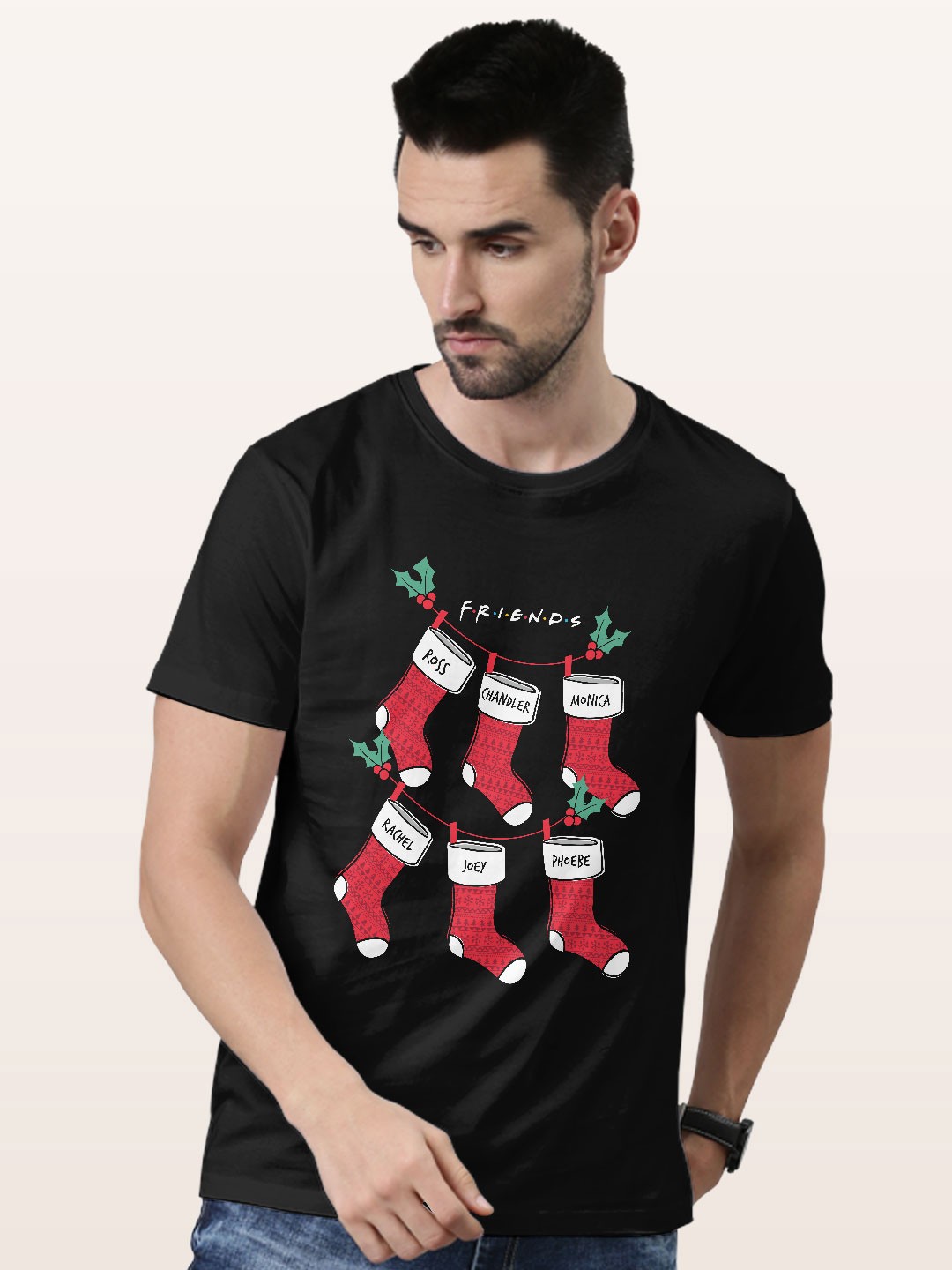 

macmerise Graphic Printed Bio Finish Cotton T-shirt, Black