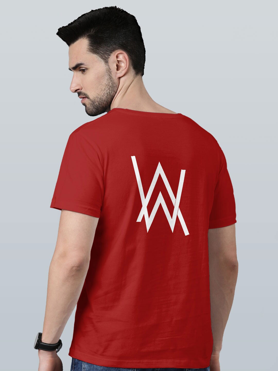 

macmerise Typography Printed Bio Finish Cotton T-shirt, Red
