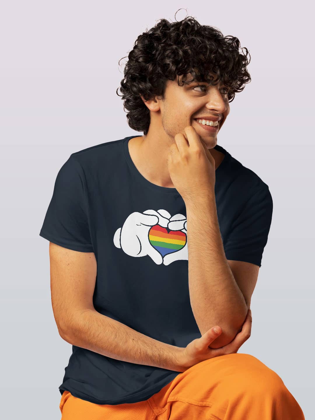 

macmerise Graphic Printed Bio Finish Cotton T-shirt, Navy blue