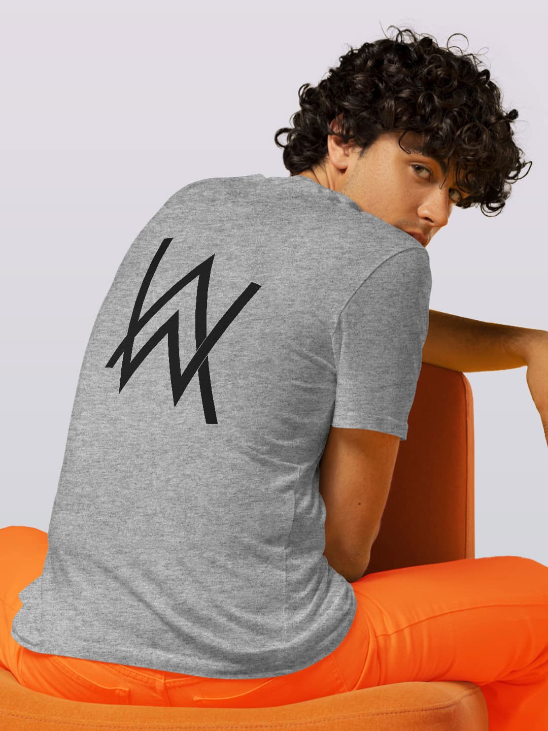

macmerise Typography Printed Round Neck Bio Finish Cotton Regular Fit T-shirt, Grey melange