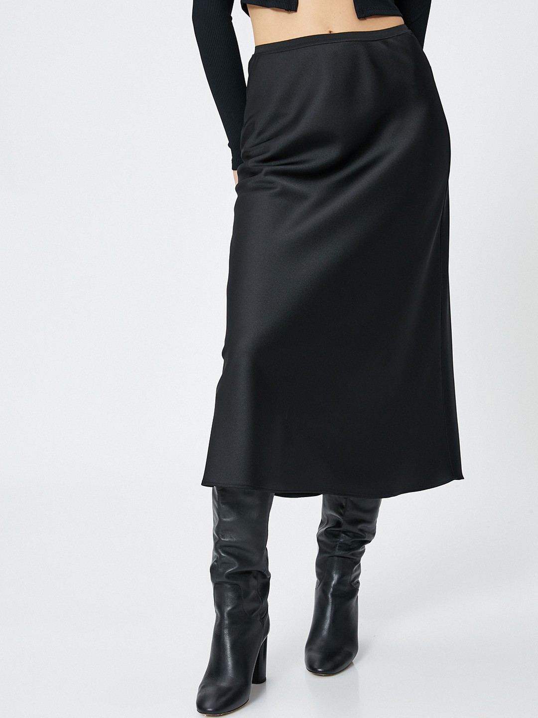 

Koton A Line Midi Length Skirts, Black