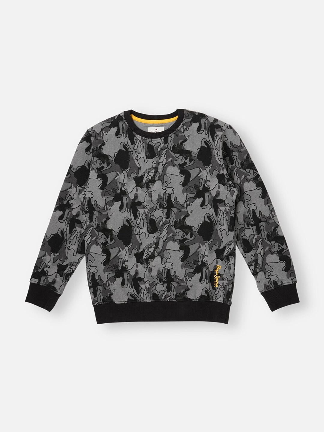 

Pepe Jeans Boys Abstract Printed Pullover Sweatshirt, Black