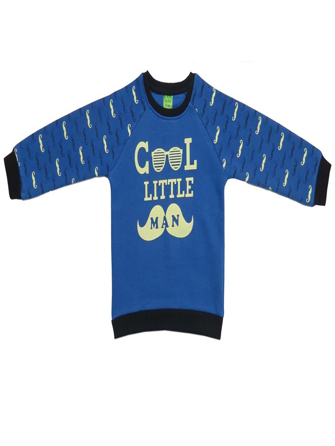 

Clothe Funn Boys Typography Printed Fleece Pullover Sweatshirt, Blue