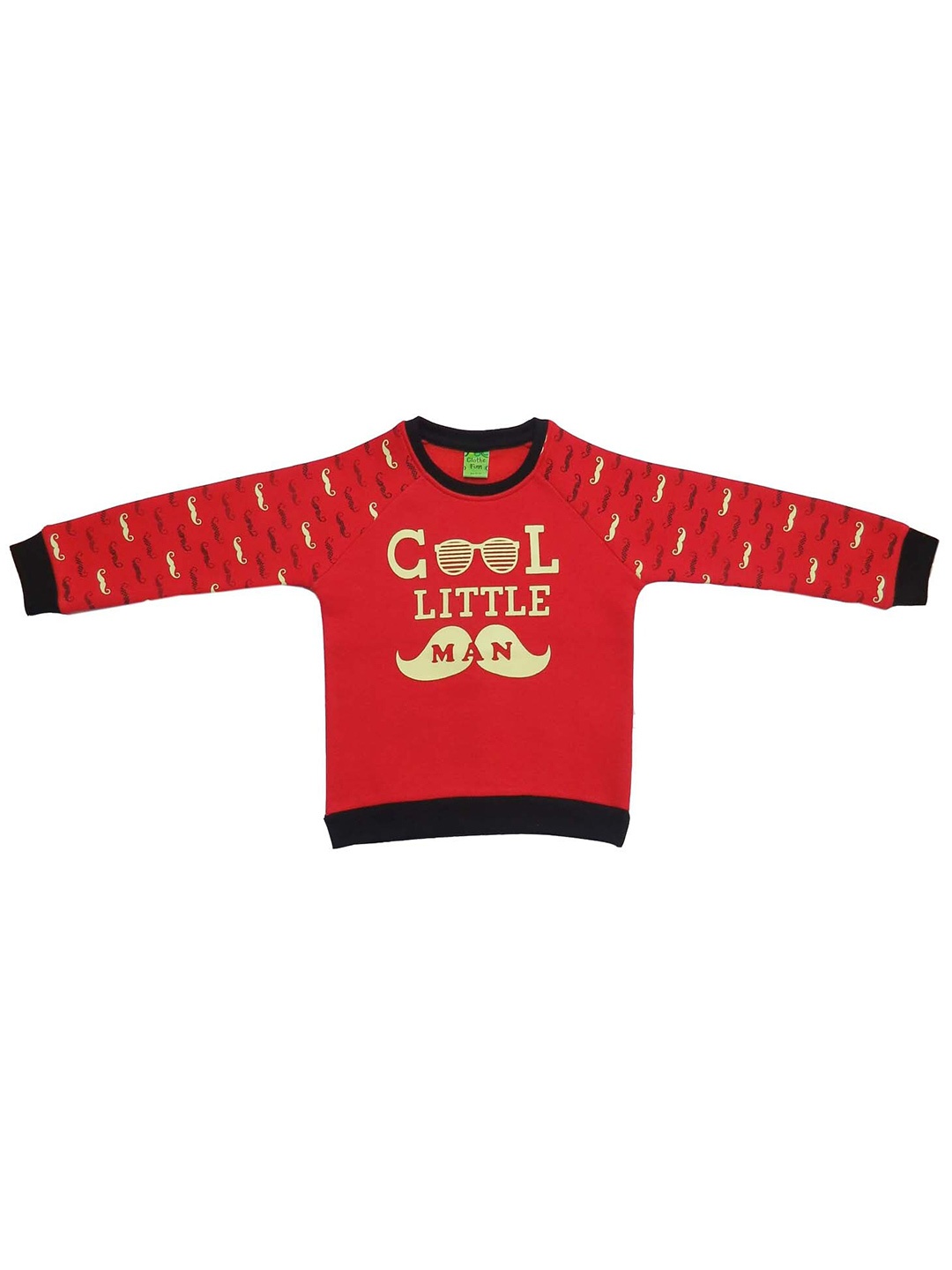 

Clothe Funn Boys Typography Printed Fleece Pullover, Red