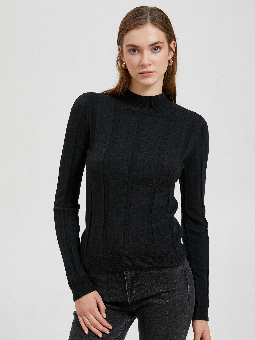 

Koton Round Neck Pullover, Black