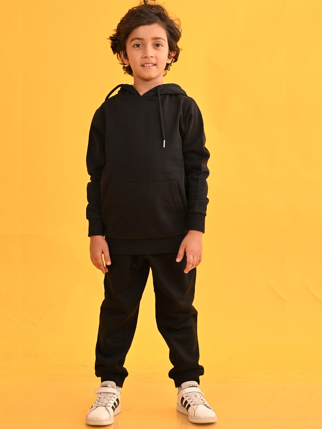 

Anthrilo Boys Hooded Fleece Sweatshirt With Trouser, Black