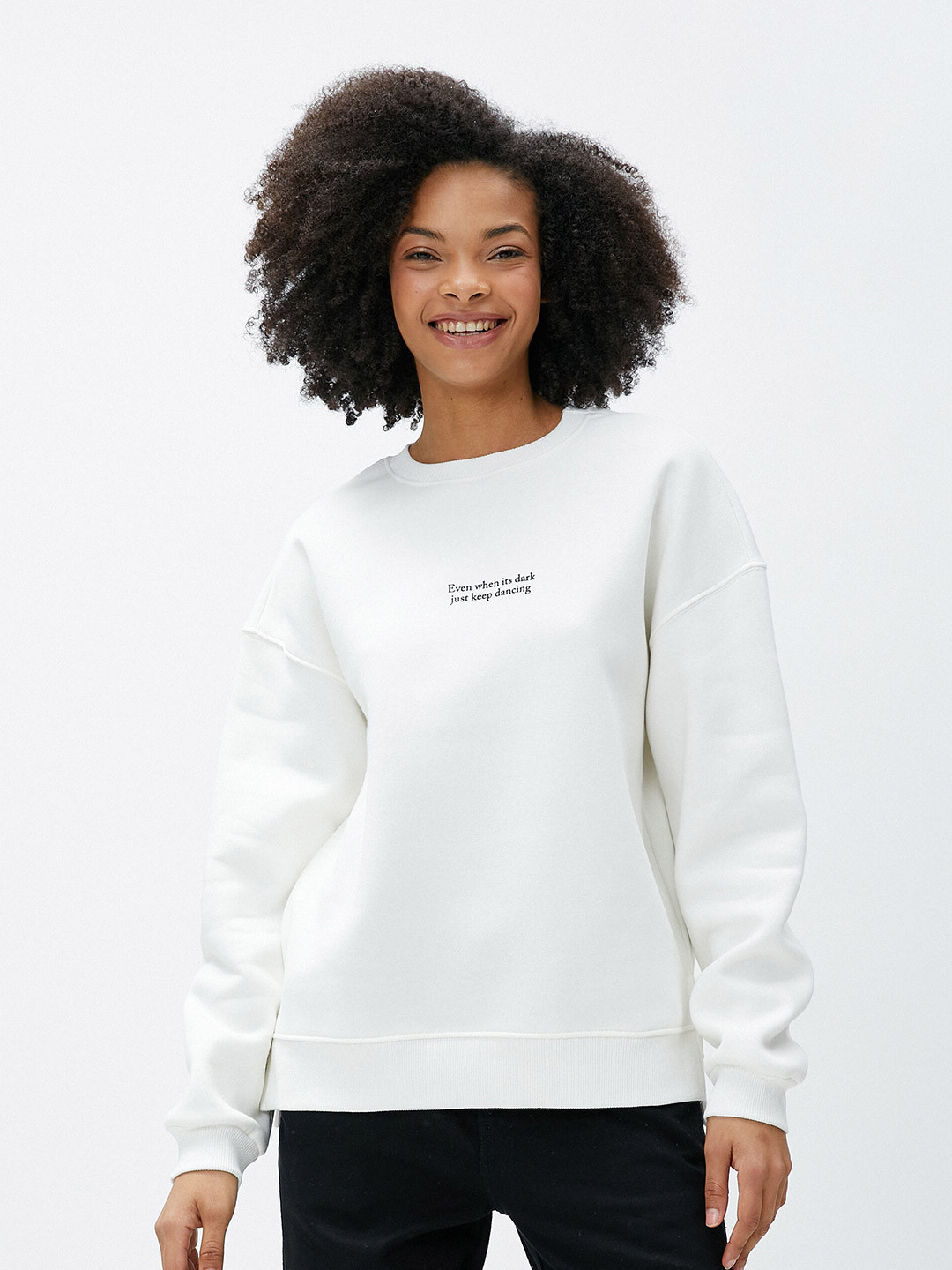 

Koton Round Neck Sweatshirt, White