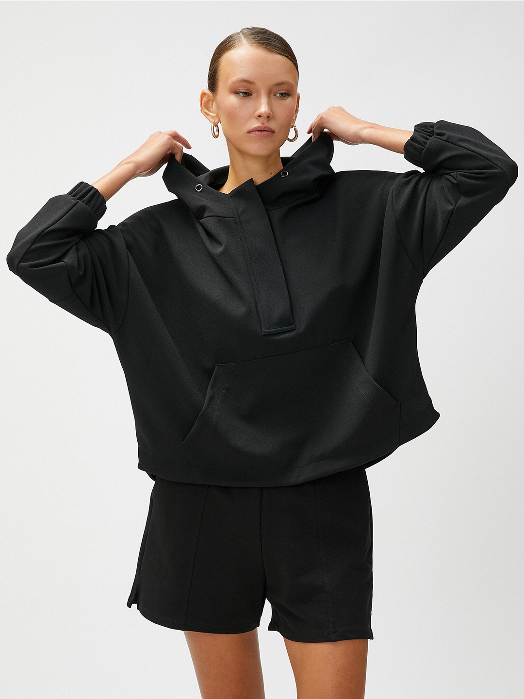 

Koton Hooded Sweatshirt, Black