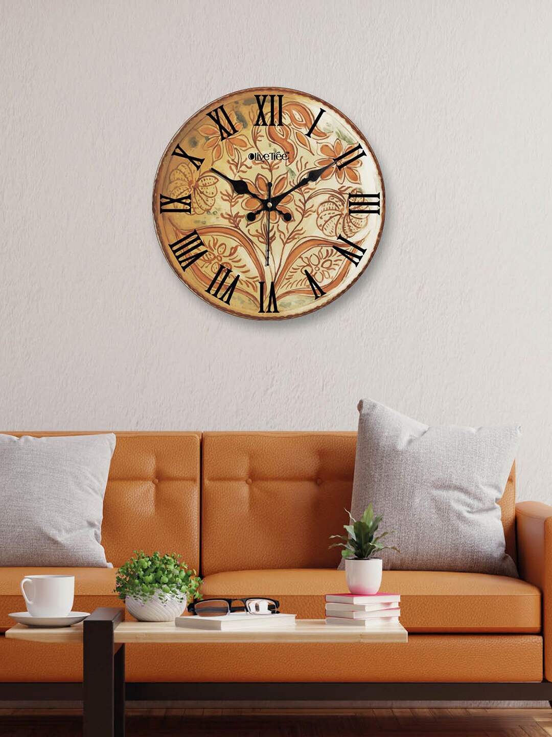 

OLIVE TREE Brown & Black Printed Analogue Contemporary Wall Clock