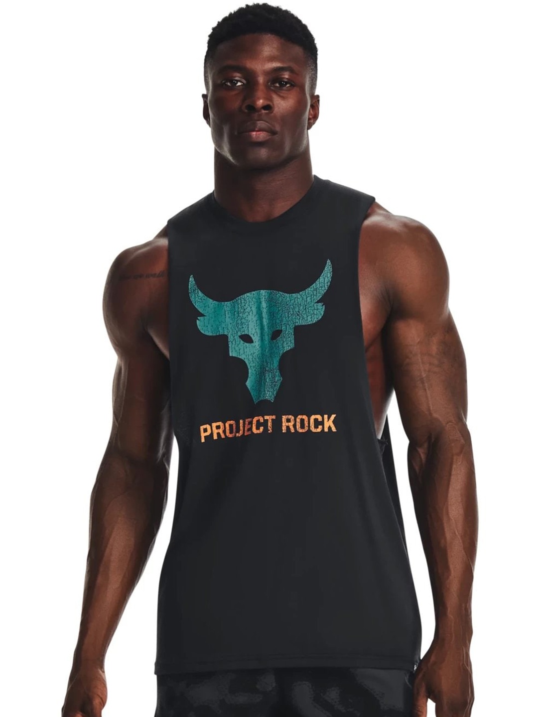 

UNDER ARMOUR Project Rock Brahma Bull Tank Relaxed Fit Tshirt, Black