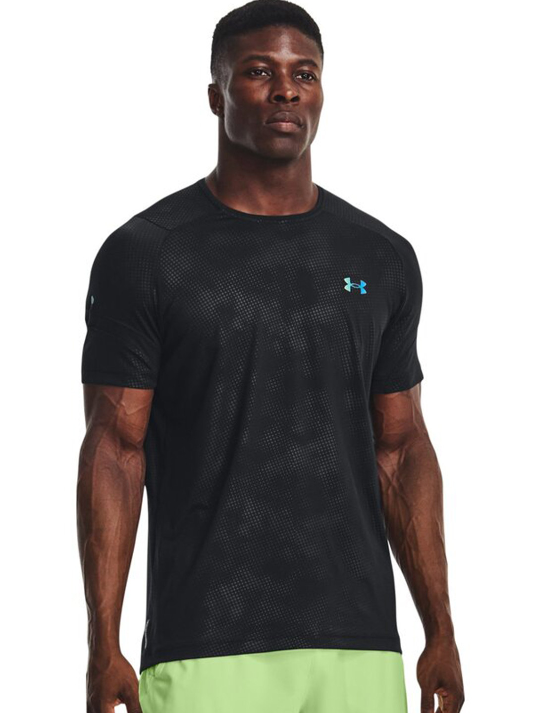 

UNDER ARMOUR Rush Emboss Printed Short Sleeves Tshirts, Black