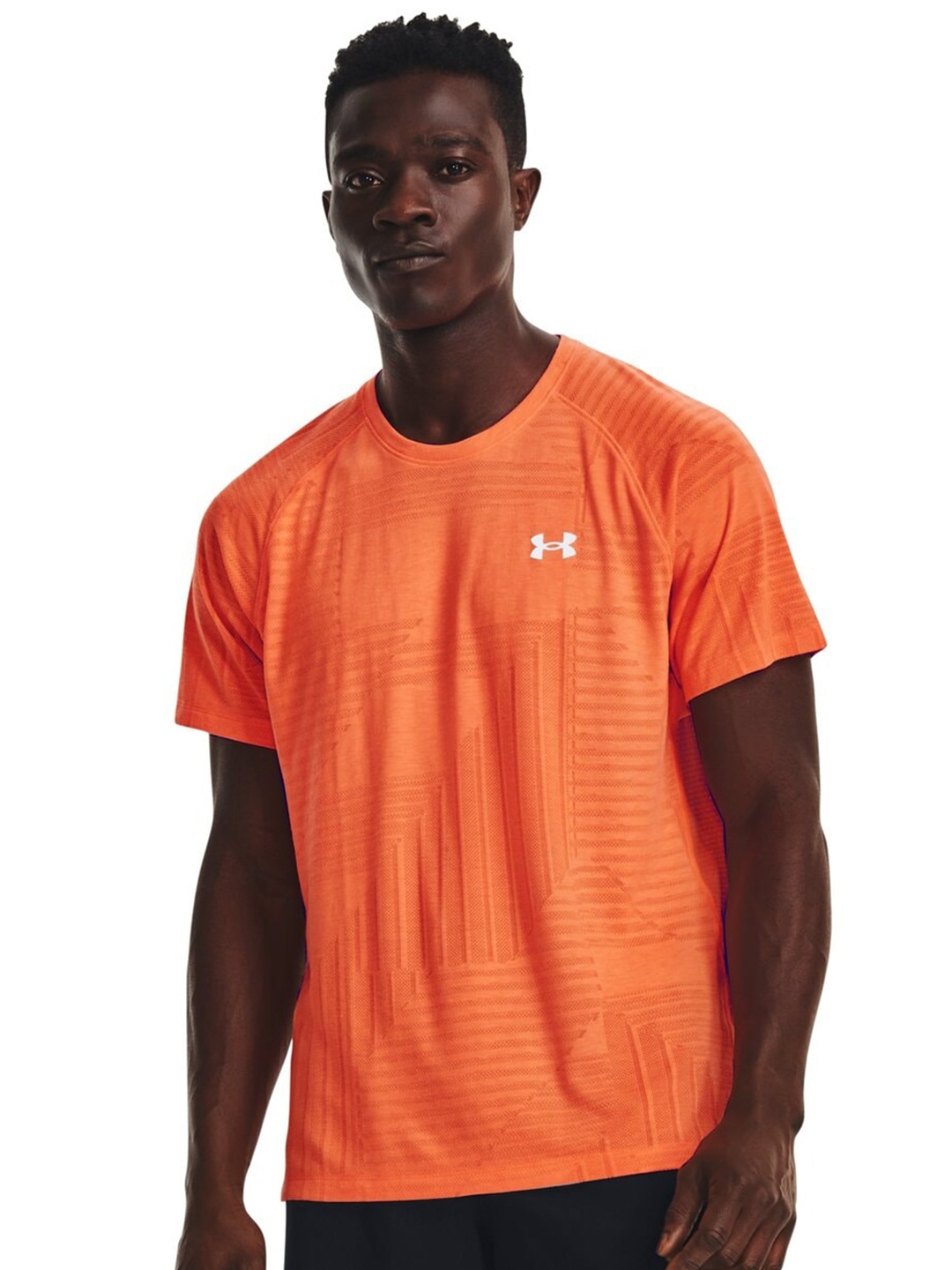

UNDER ARMOUR Streaker Deco Diamond Short Sleeved Tshirt, Orange