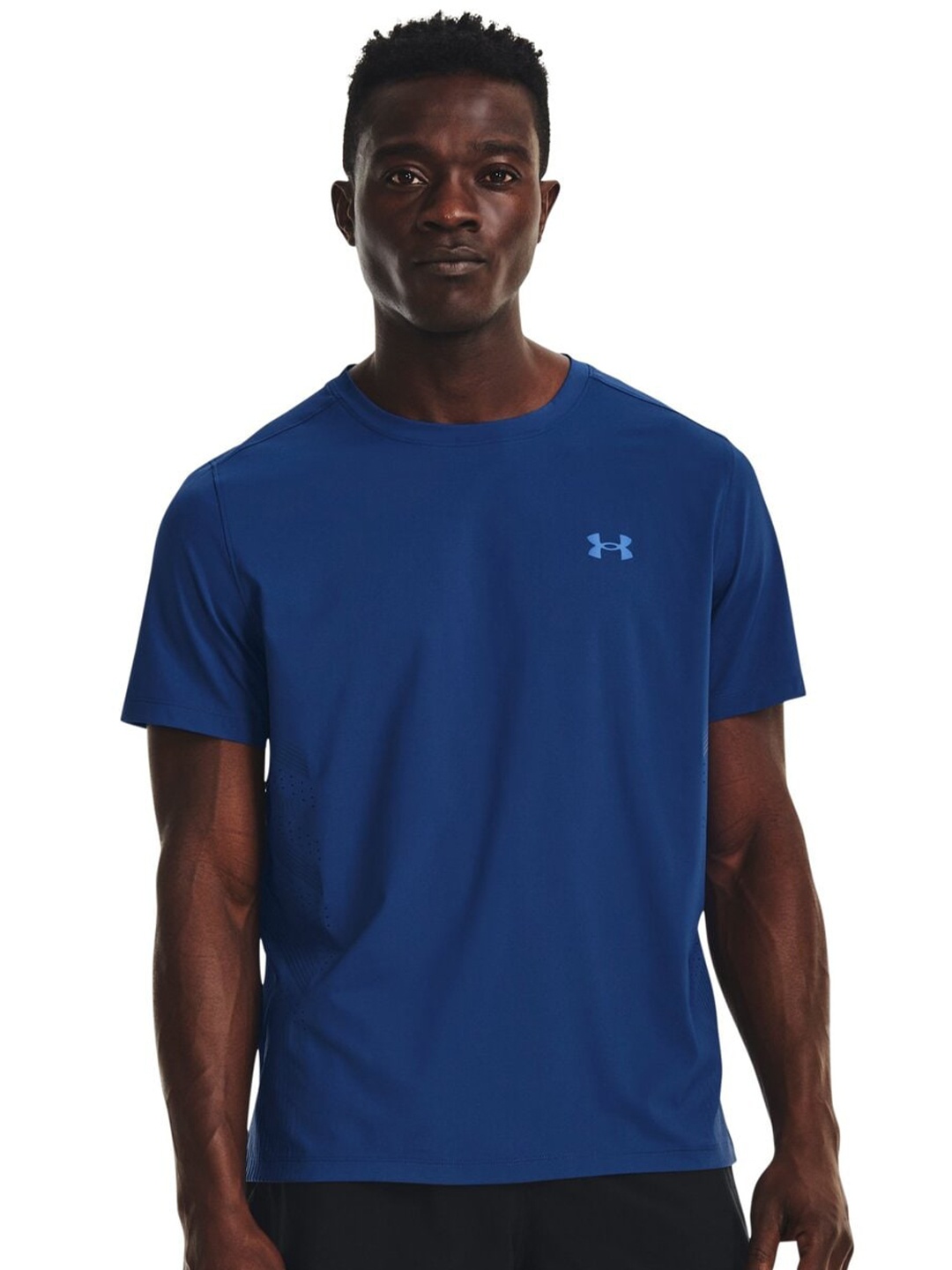 

UNDER ARMOUR Logo Printed Slim Fit Iso-Chill Laser Heat Short Sleeves Round-Neck T-Shirt, Navy blue