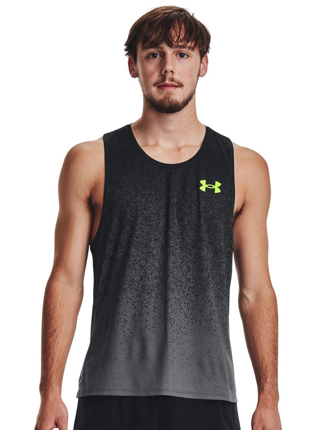 

UNDER ARMOUR Slim-Fit RUSH Cicada Singlet T-Shirt, Black