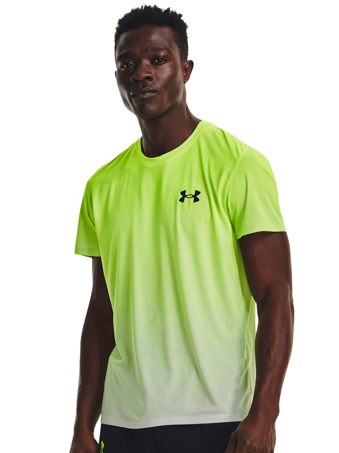 

UNDER ARMOUR RUSH Cicada Printed Short Sleeves T-Shirt, Lime green