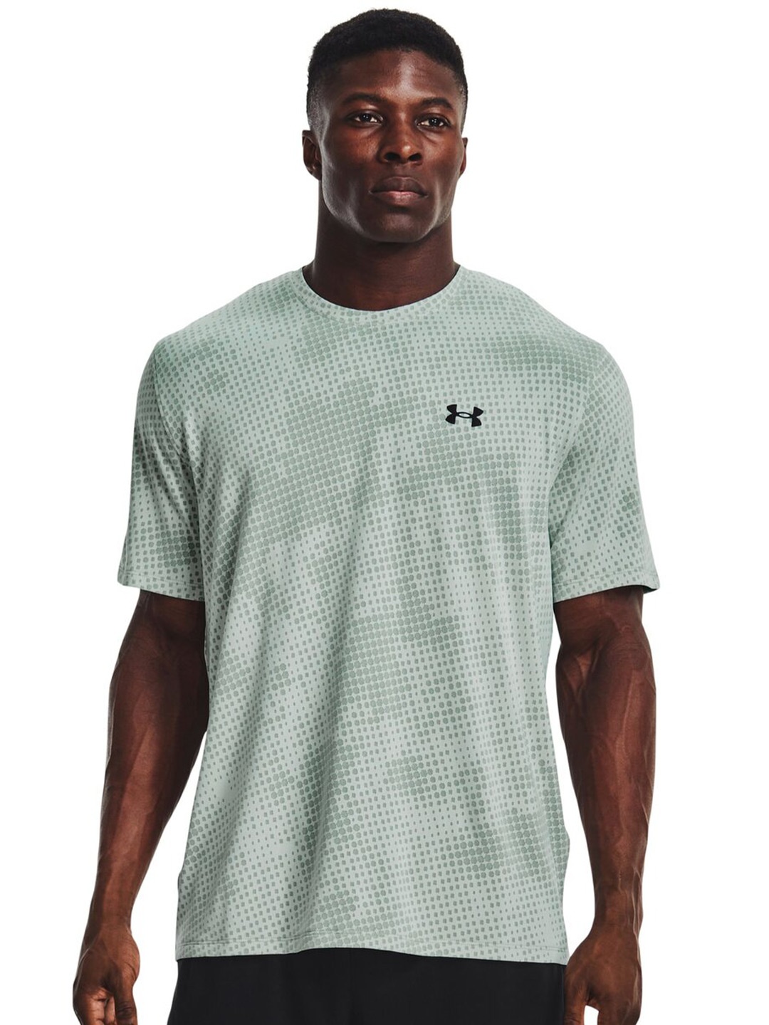 

UNDER ARMOUR Graphic Printed Training Vent Jacquard Short Sleeves T-shirt, Grey