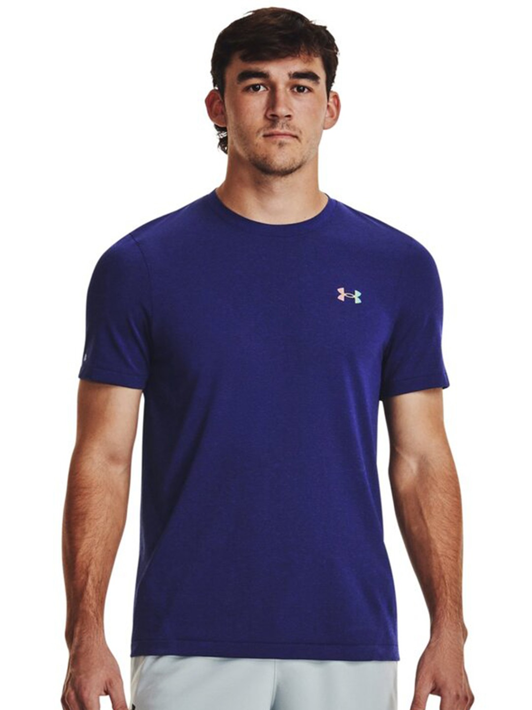 

UNDER ARMOUR RUSH Seamless Legacy Short Sleeves Tshirts, Blue