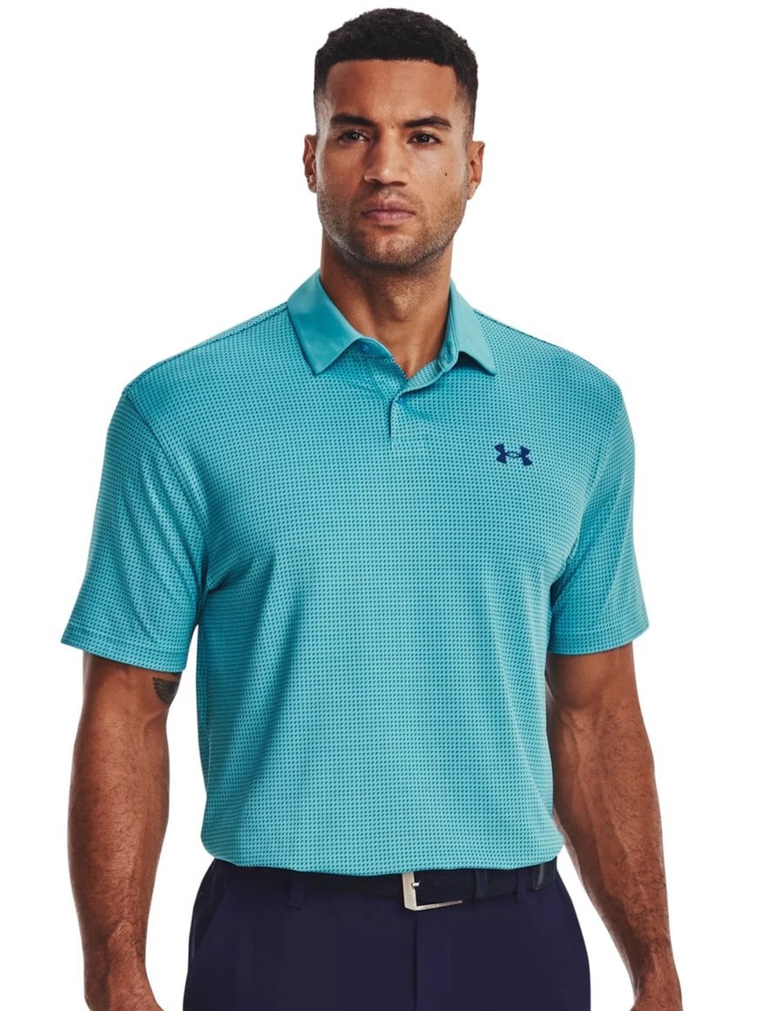 

UNDER ARMOUR Tee To Printed Polo Collar T-Shirt, Blue