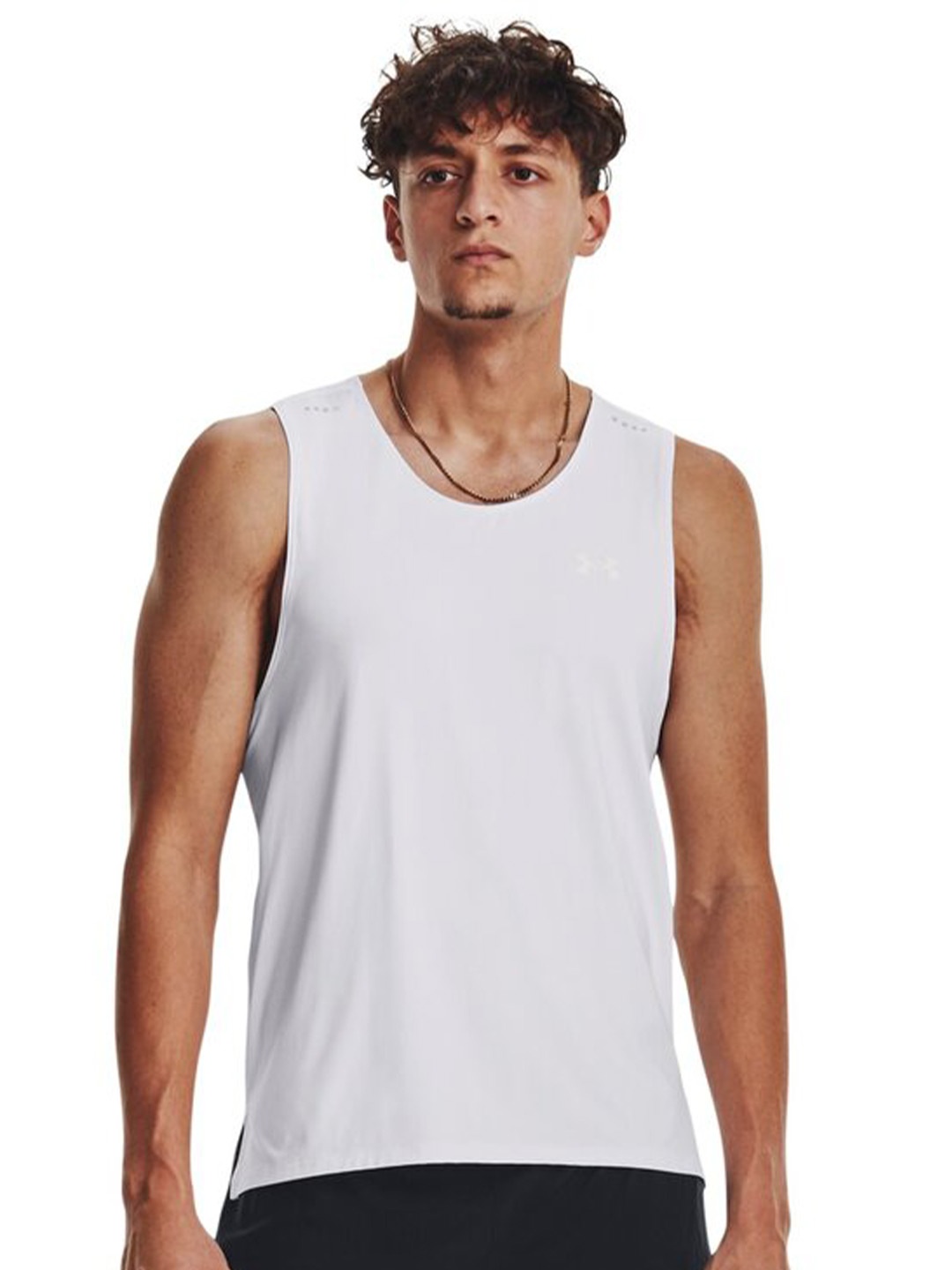 

UNDER ARMOUR Round Neck Iso-Chill Laser Singlet Tshirts, White