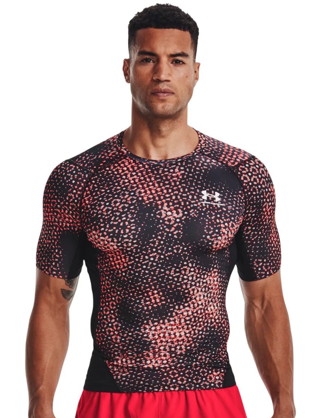 

UNDER ARMOUR Heat Gear Armour Compression Short Sleeve T-Shirt, Black