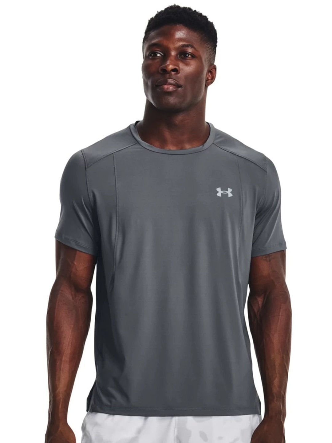 

UNDER ARMOUR Iso-Chill Run Laser Slim Fit T-Shirt, Grey