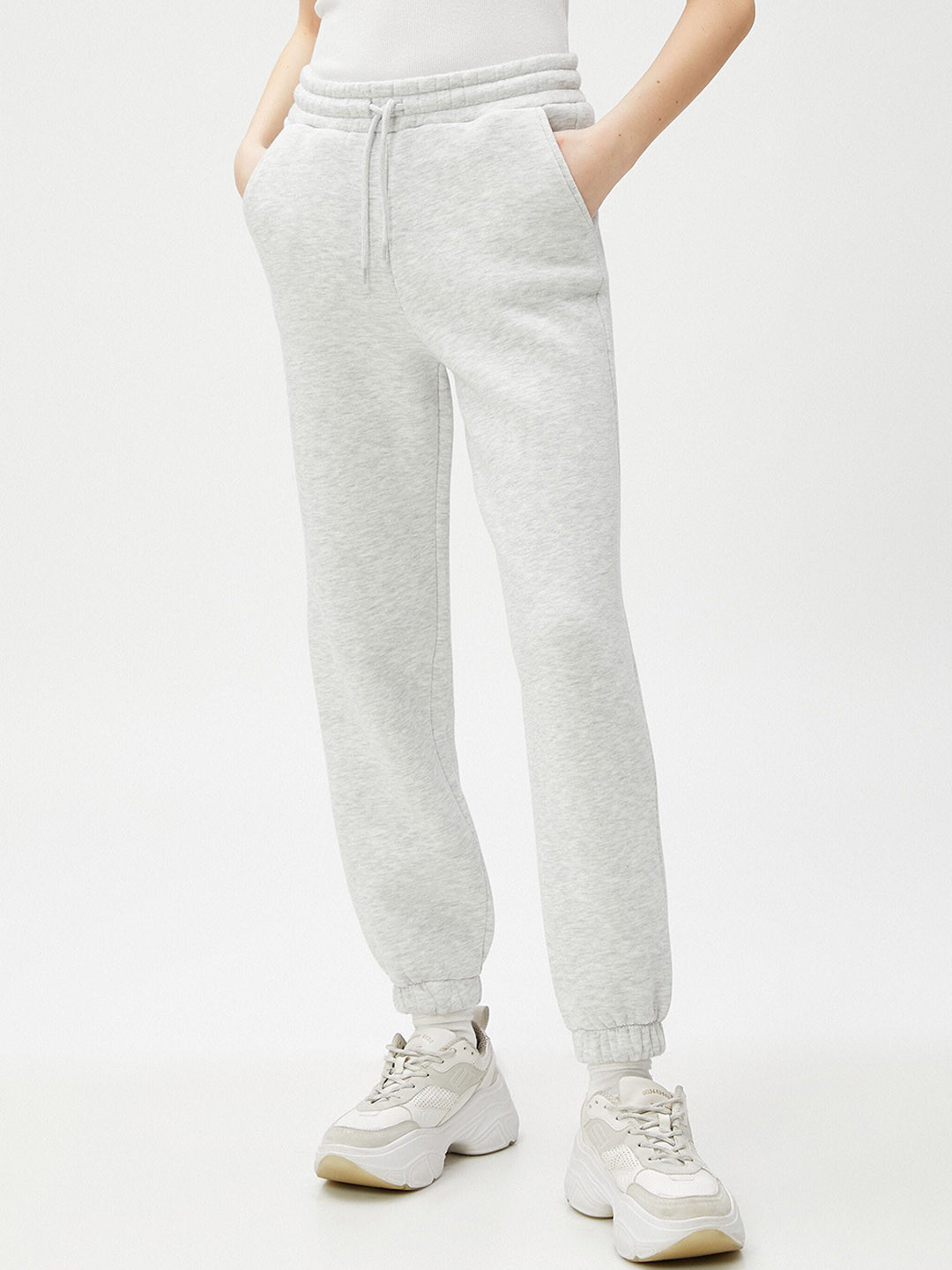 

Koton Women Regular Fit Side Pockets Joggers, Grey