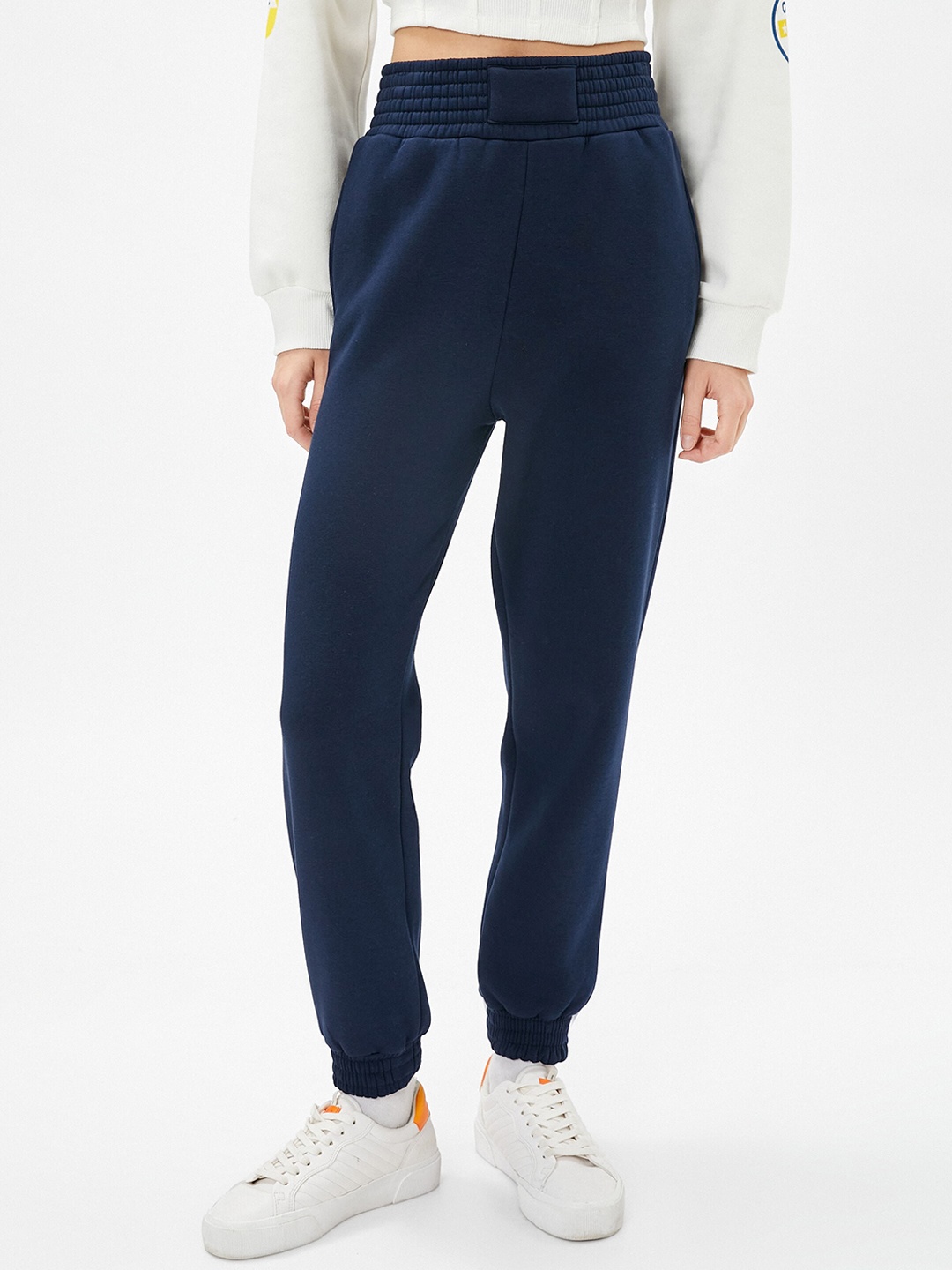 

Koton Women Regular Fit Mid-Rise Jogger, Navy blue