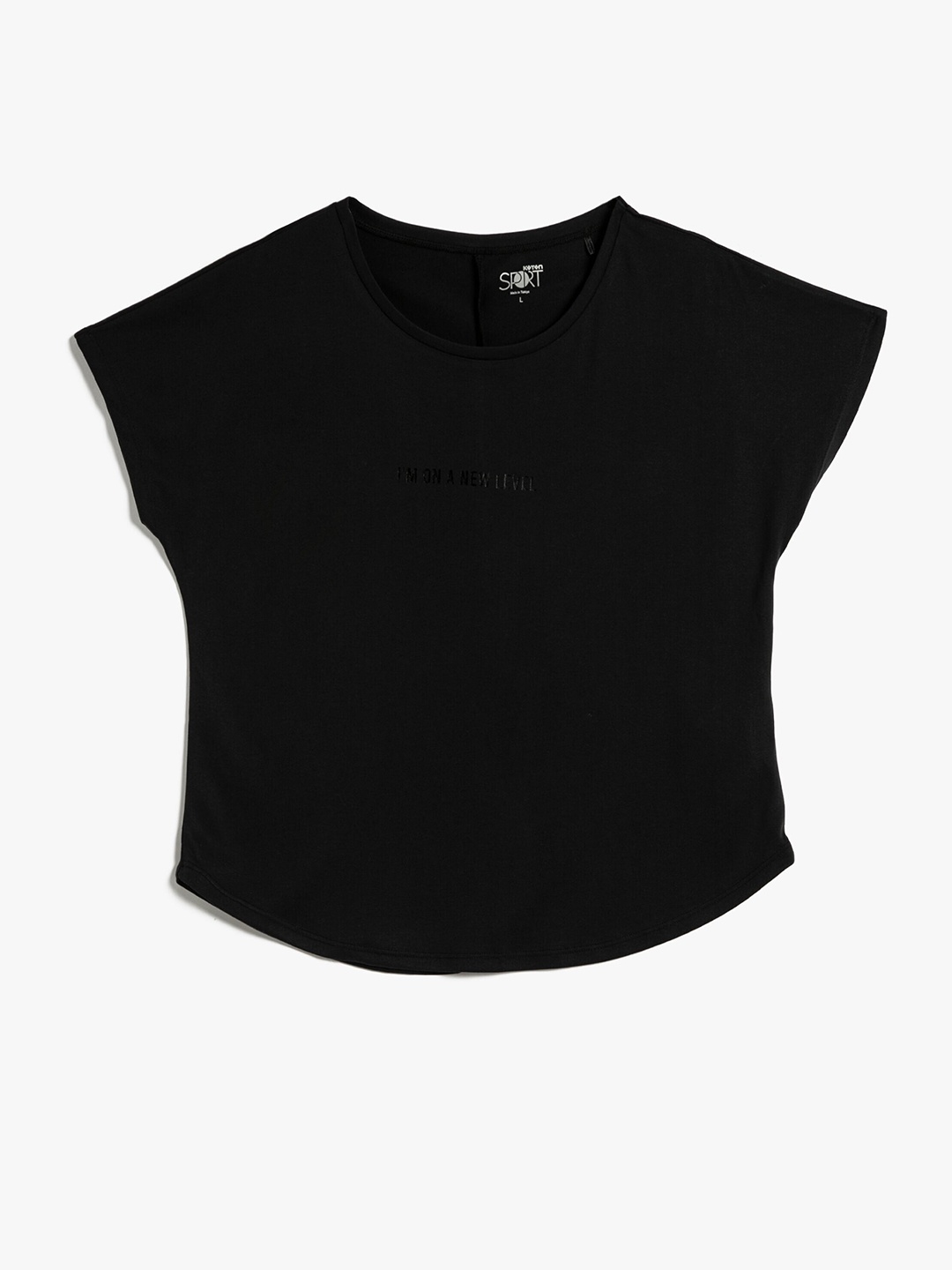 

Koton Round Neck Short Sleeves T-shirt, Black
