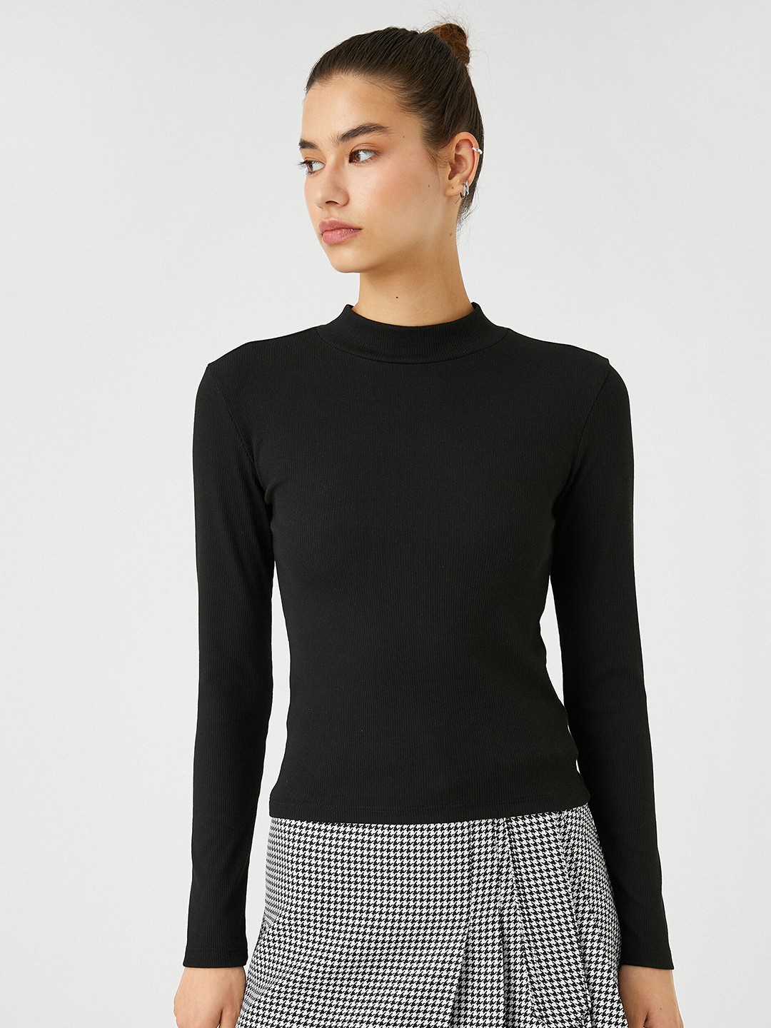 

Koton High Neck Full Sleeves T-shirt, Na