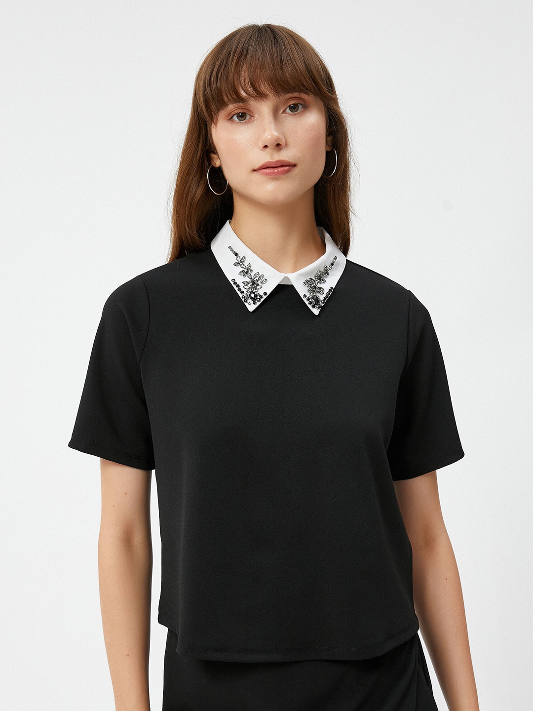

Koton Polo Collar T-Shirt, Black