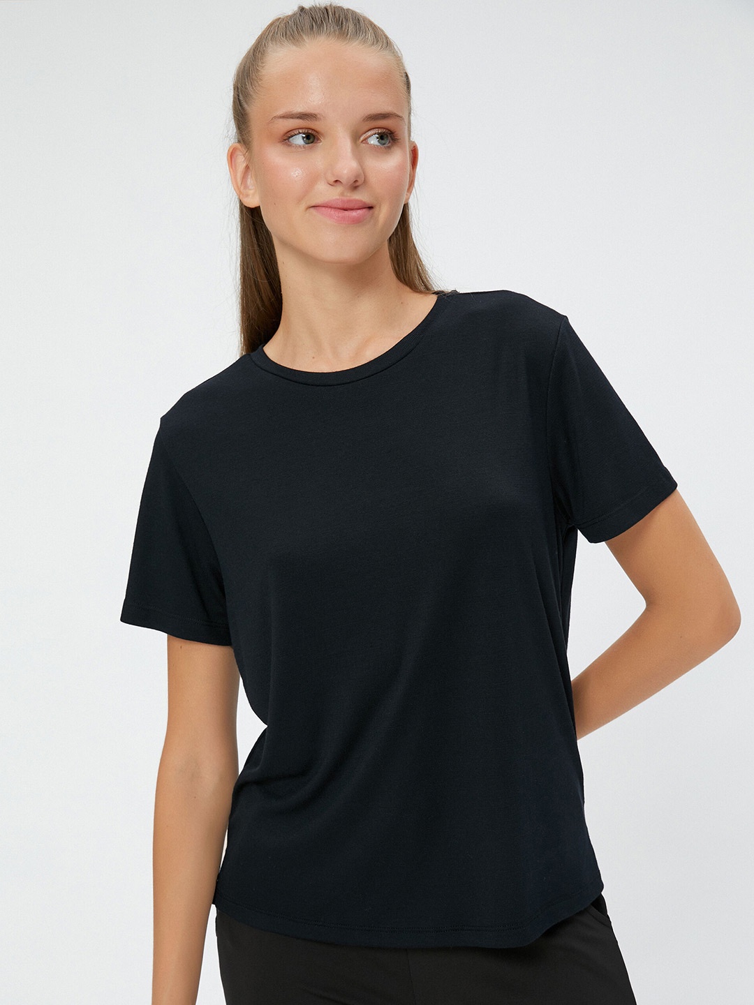 

Koton Round Neck Casual T-Shirt, Navy blue