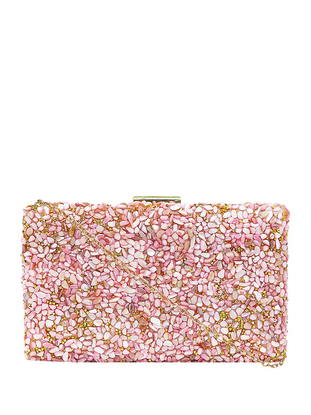 

HORRA Embellished Box Clutch, Pink