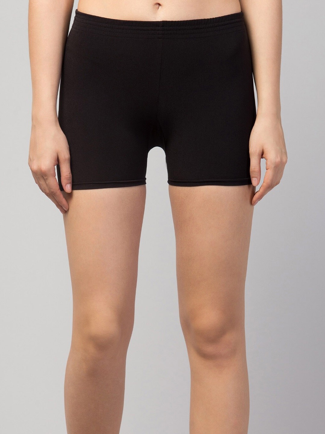 

Apraa & Parma Women Mid-Rise Gym Boy Short Briefs, Black