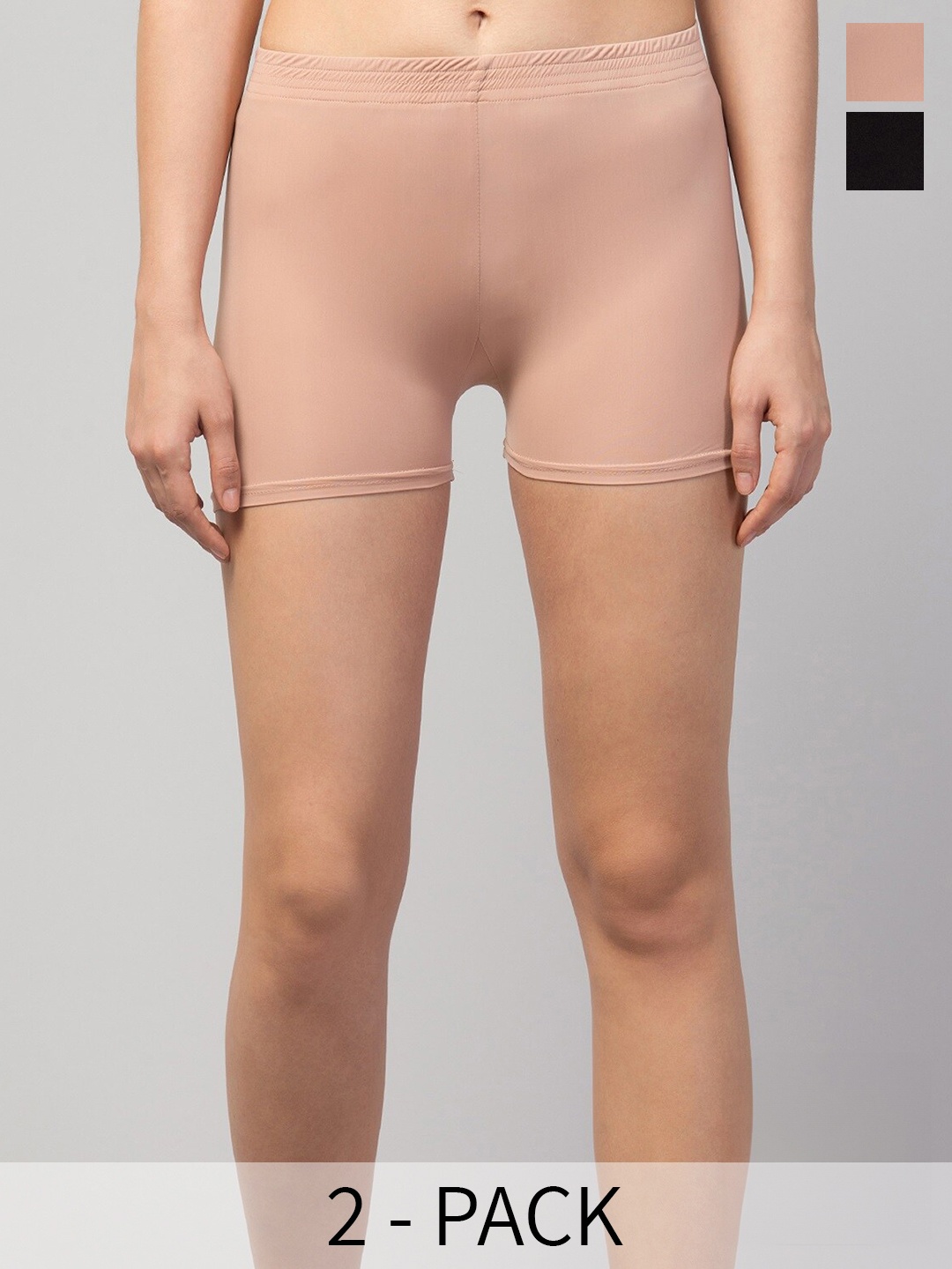

Apraa & Parma Pack Of 2 Mid-Rise Gym Boy Short Briefs, Beige