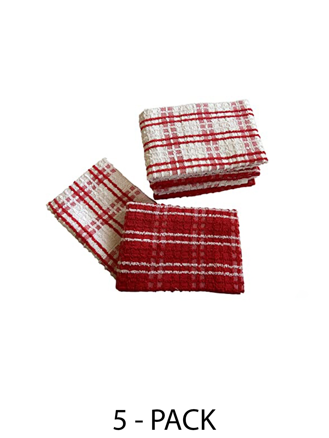 

Lushomes Pink 6-Pieces Checked 340 GSM Cotton Kitchen Towels