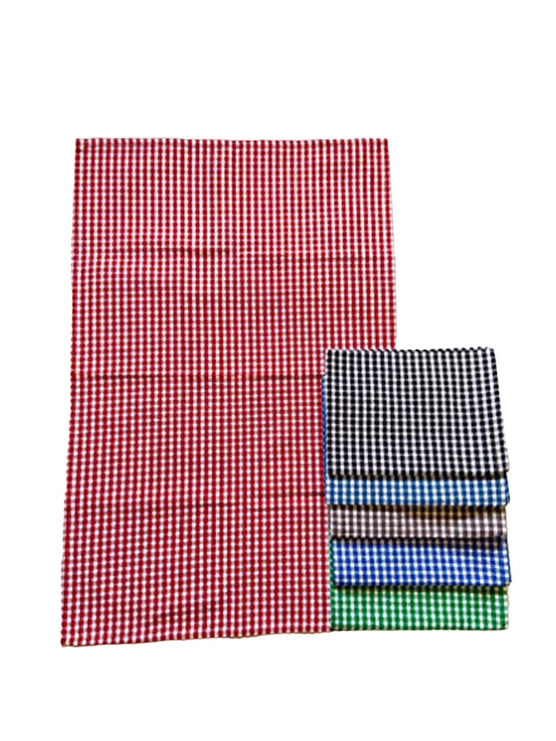 

Lushomes Green & Red 6-Pieces Checked Cotton Kitchen Towels